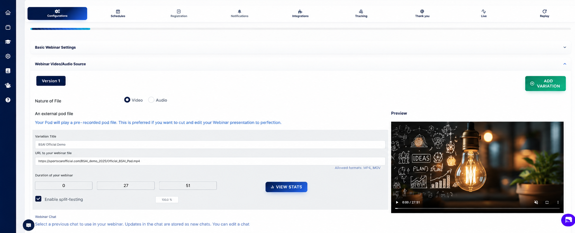 BrightStage AI dashboard — unified AI visibility and autonomous sales platform